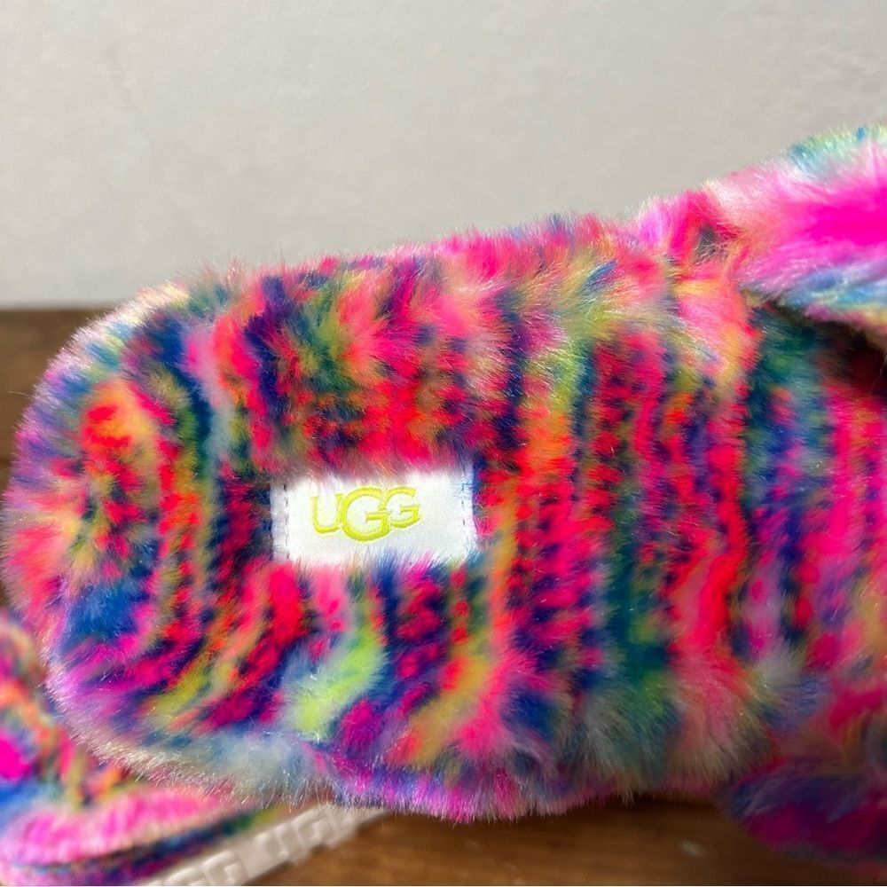 Ugg Fluffita Pixelate Flatform Slide Slippers Multi Color Womens 7 8 9 - Picture 8 of 11